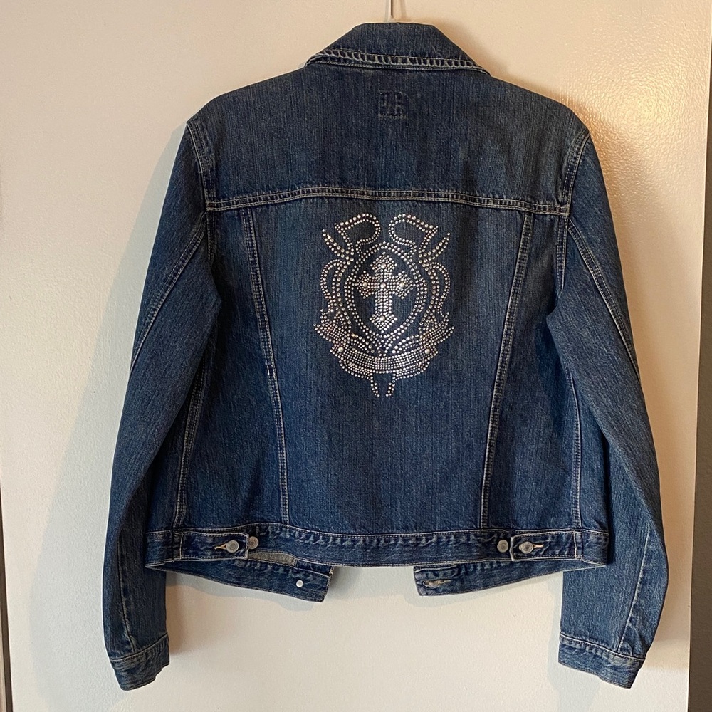 GAP Factory Embellished Classic Blue Denim Jacket